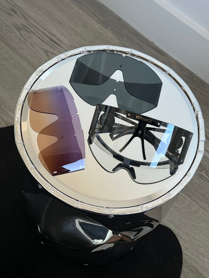 Versace VE4393 Magnetic Lens Shield Sunglasses in Black