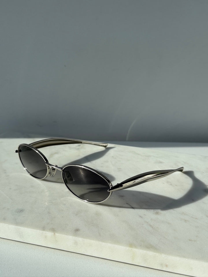 Bottega Veneta BV1386S Sardine Sunglasses in Silver