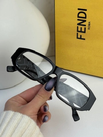 Fendi FE50115I Squared Unisex Black Frames