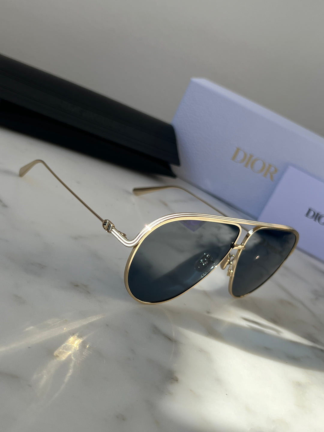 Dior EverDior A1U Aviator Sunglasses in Gold Blue