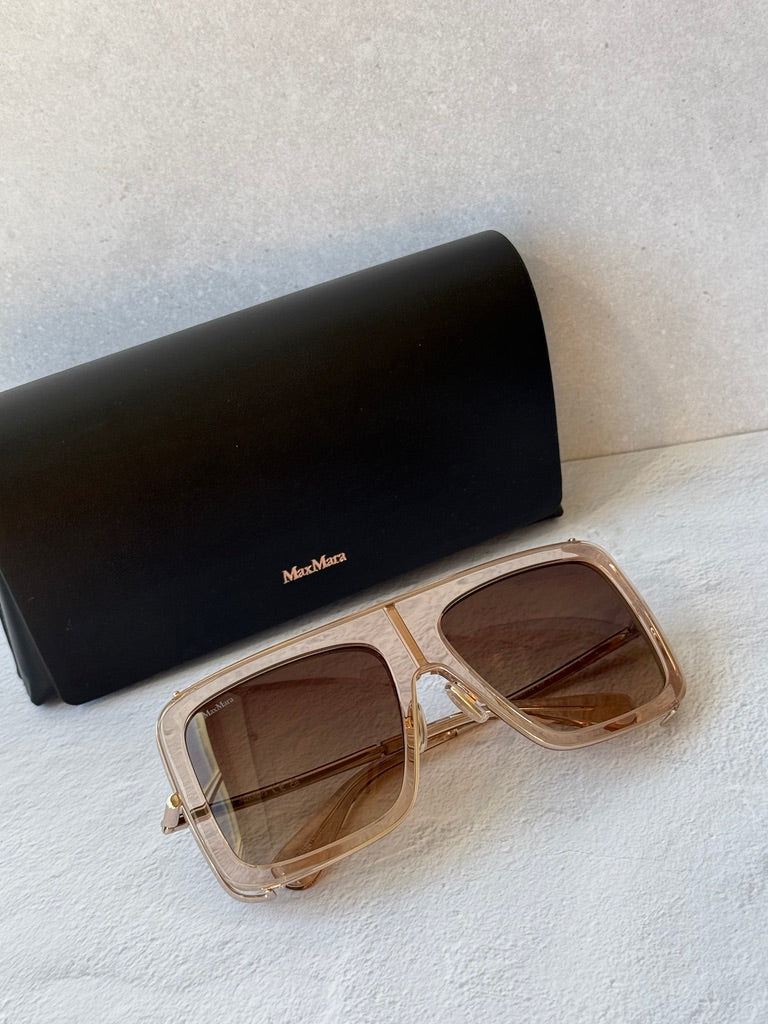 Max Mara MM0119 Jean Sunglasses in Transparent Pink
