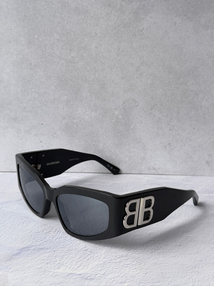 Balenciaga BB0321S Sunglasses in Grey Mirror - Product Image 4 - Designer Daydream