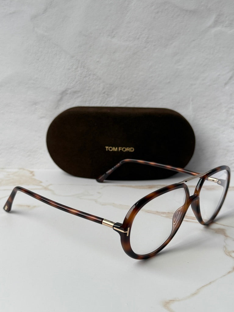Tom Ford FT5838-B Brown Aviator Bluelight Frames