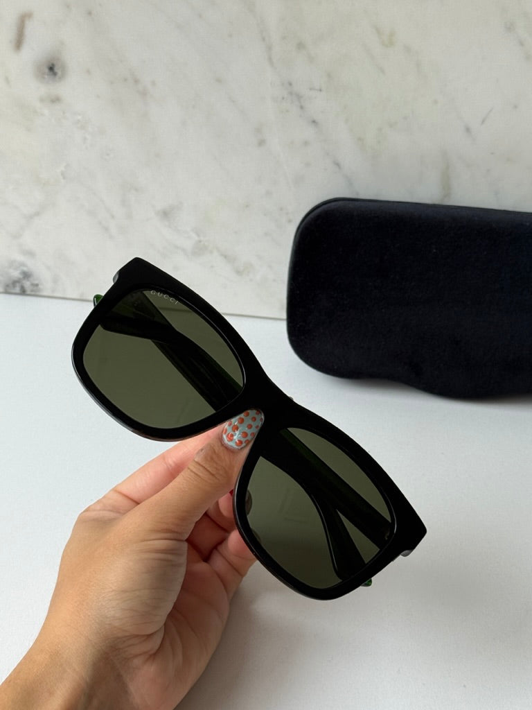 Gucci GG0057SKN Black Unisex Sunglasses