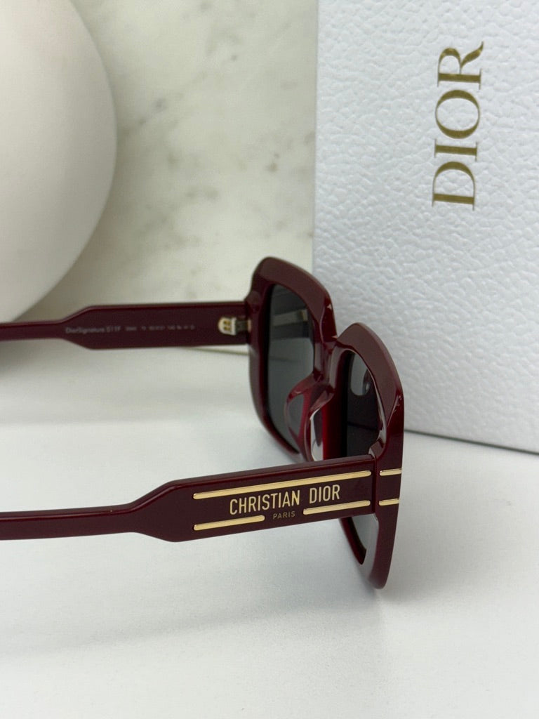 Dior Signature S11F Sunglasses in Burgundy Red