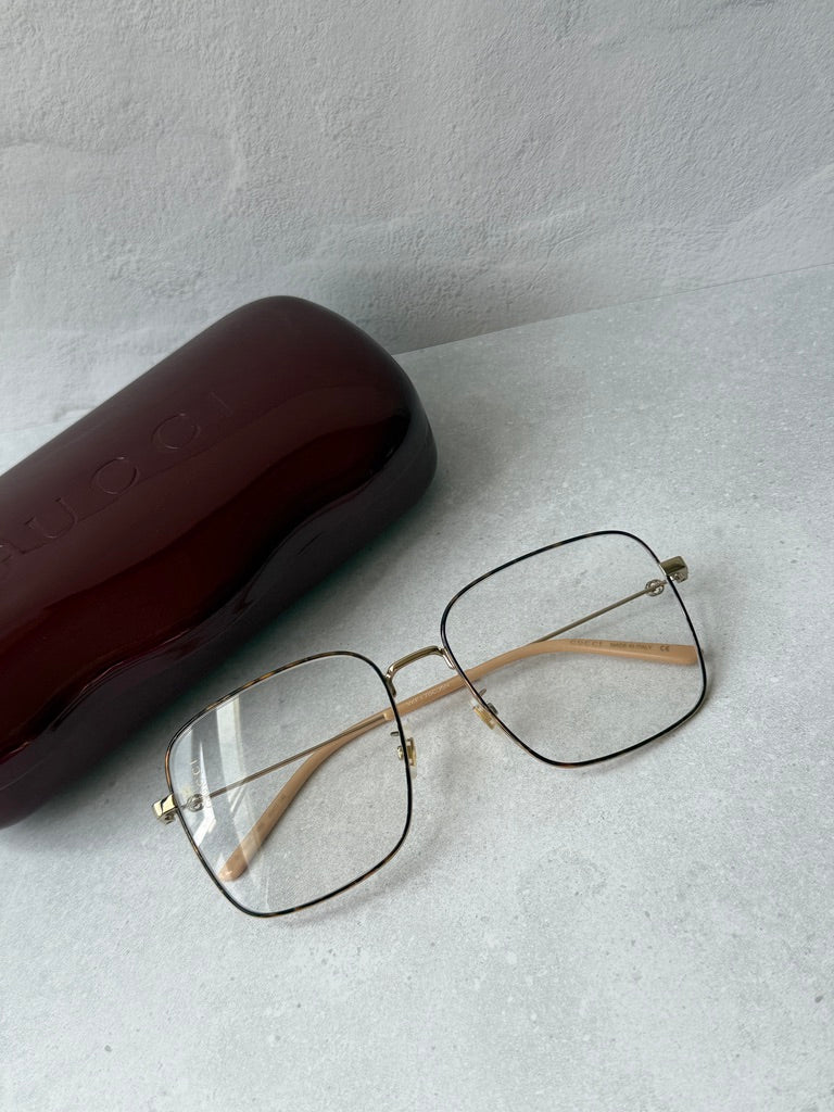 Gucci GG0445O Eyeglasses Frames in Gold Brown