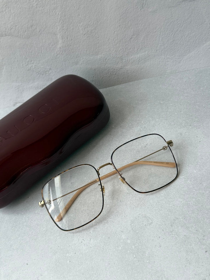 Gucci GG0445O Eyeglasses Frames in Gold Brown