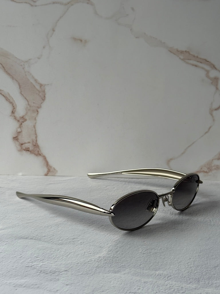 Bottega Veneta BV1386S Sardine Sunglasses in Silver