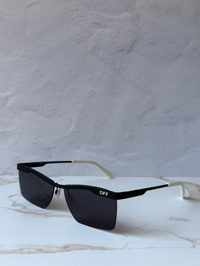 Off White Rimini Metal Sunglasses in Black