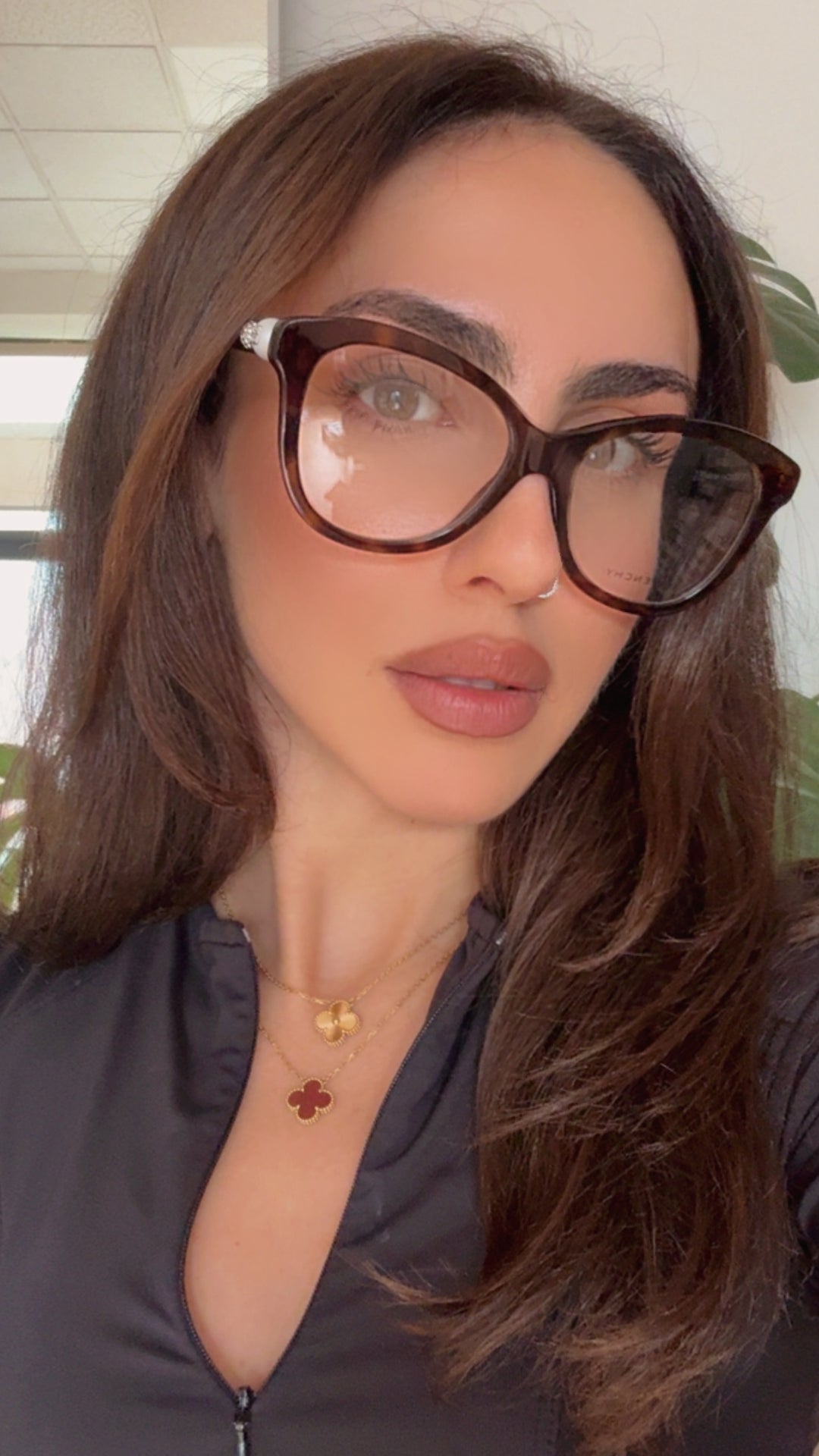 Givenchy GV50089I Brown Pearl Cat Eye Frames