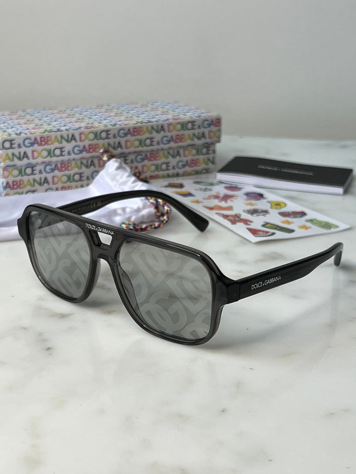 Dolce & Gabbana Kids DX4003 Grey Mirror Aviator Sunglasses