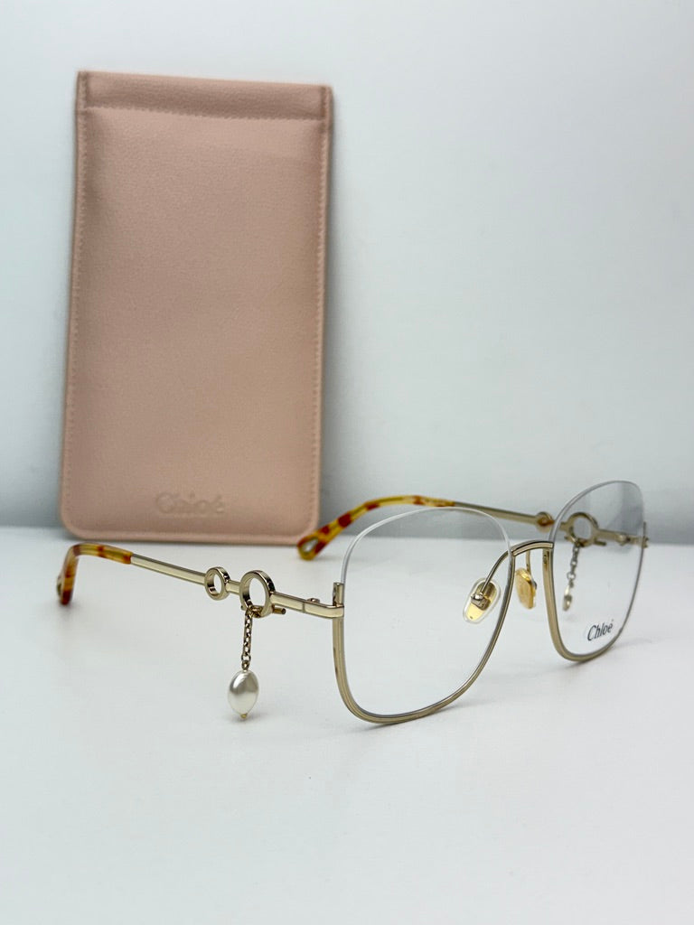 Gafas de sol Chloe CE144S Romie Aviator en níquel oscuro y cobre espejado
