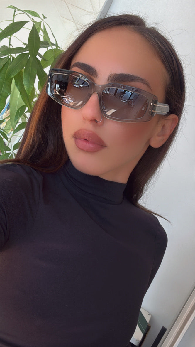 Dior Signature S9U Mask Sunglasses in Transparent Green – Designer