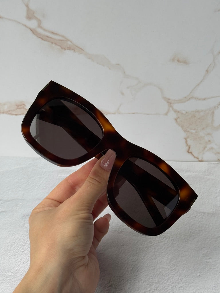 Saint Laurent SL650 Monceau Sunglasses in Havana Brown