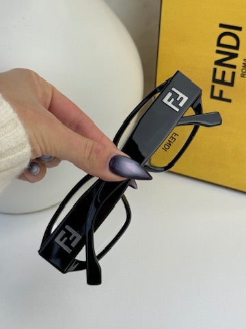 Fendi FE50115I Squared Unisex Black Frames