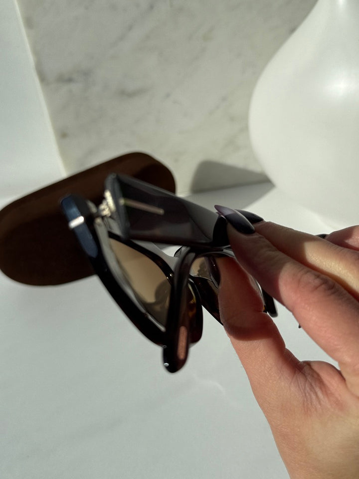 Tom Ford Gia FT0766 Gafas de sol en rosa vintage