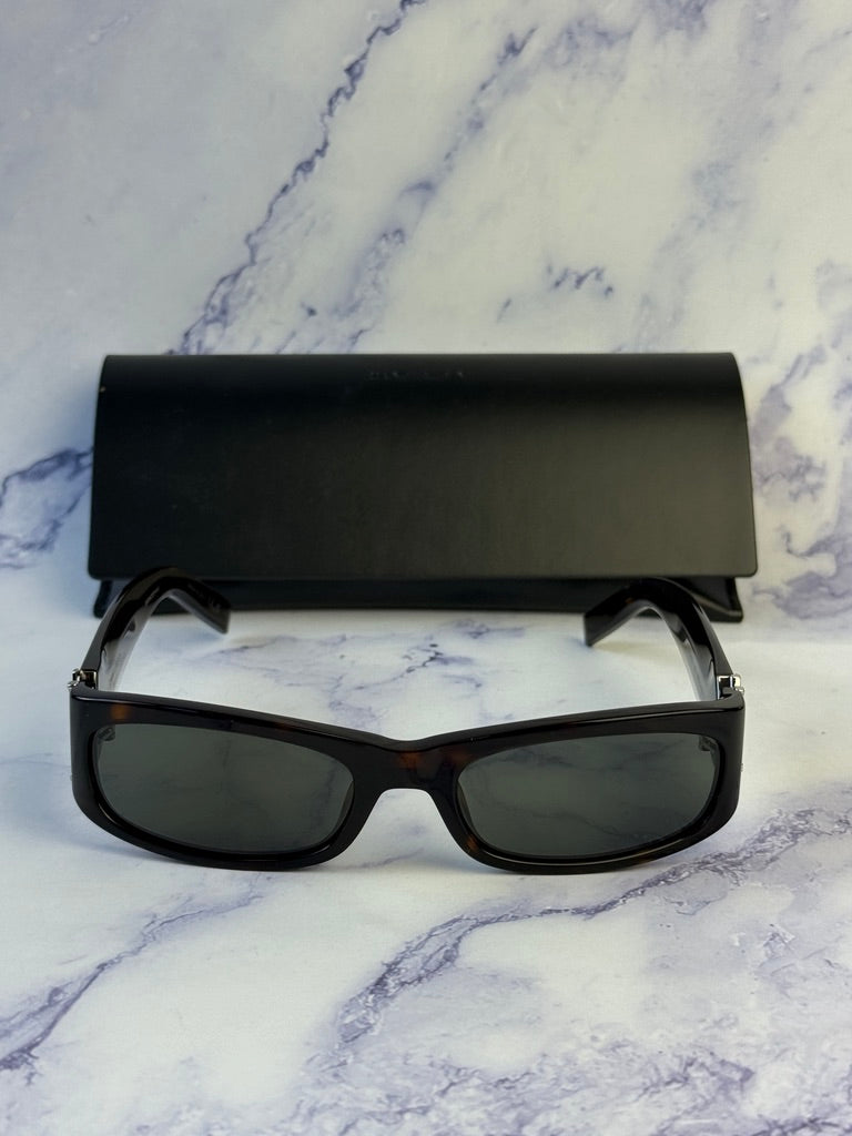 Saint Laurent SLM152 Sunglasses in Havana Brown Silver