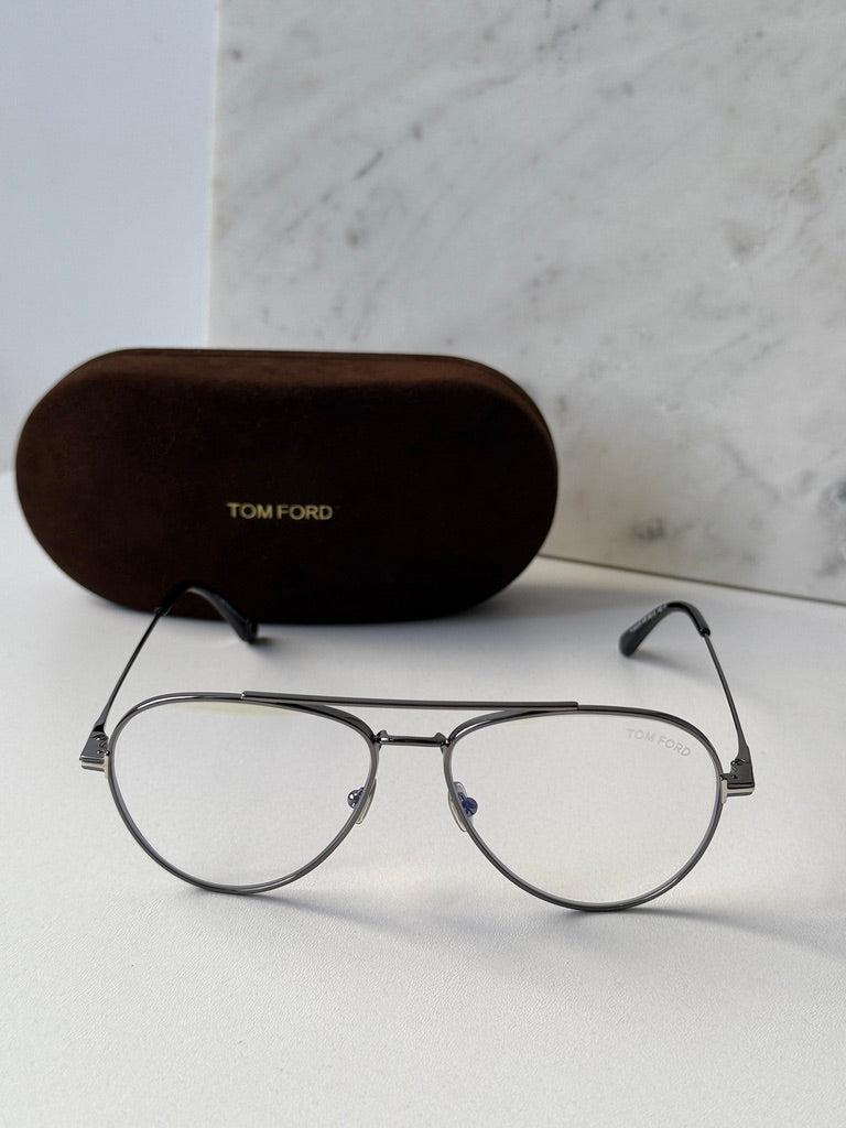 Tom Ford FT5800-B Gunmetal Aviator Bluelight Frames