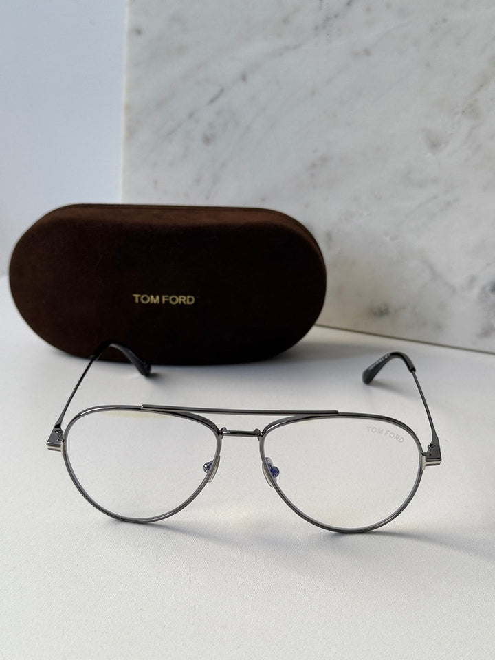 Tom Ford FT5800-B Gunmetal Aviator Bluelight Frames