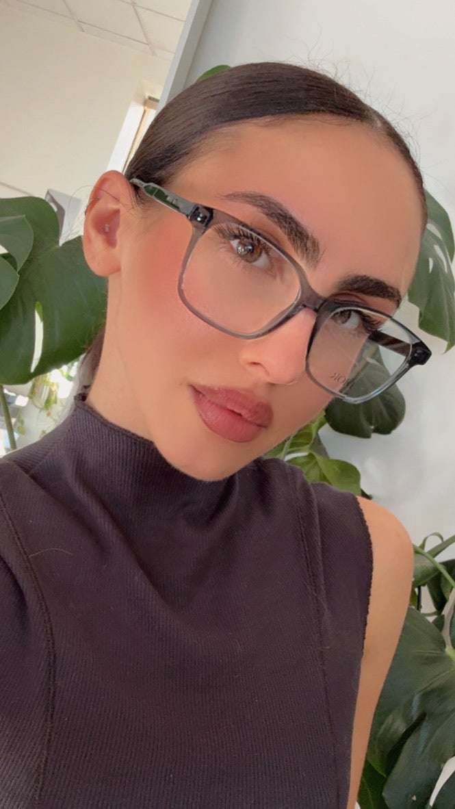 Dior BotanicaO S1I Eyeglasses Frames in Transparent Grey