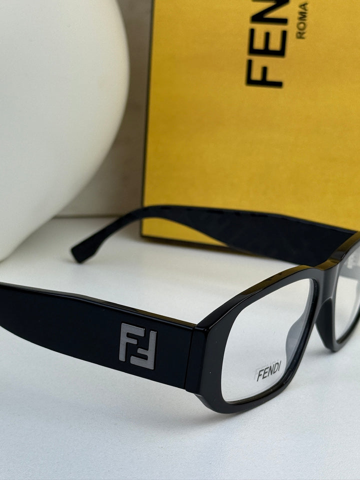 Fendi FE50115I Squared Unisex Black Frames