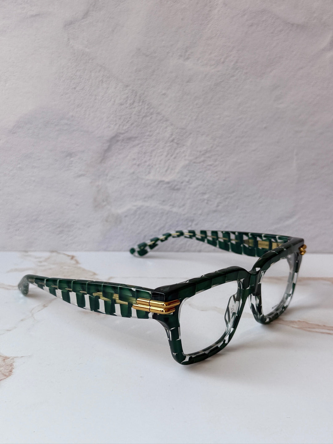 Bottega Veneta BV1324O Green Braid Frames
