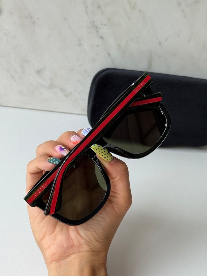 Gucci GG0057SKN Black Unisex Sunglasses