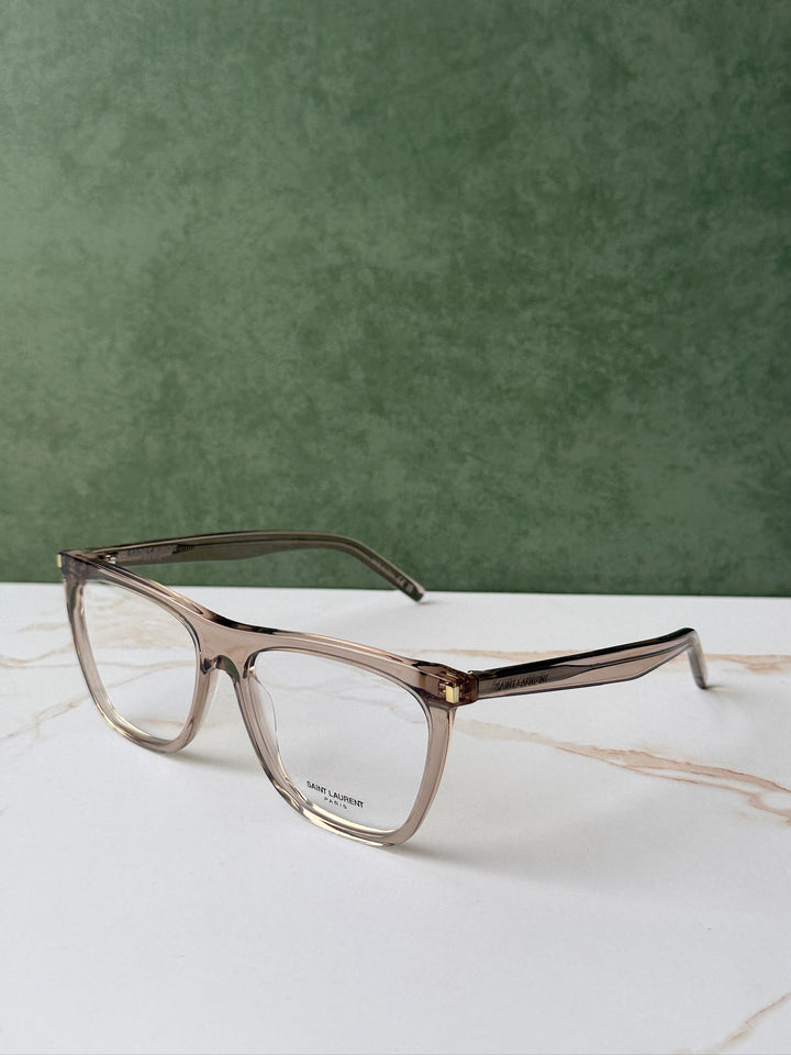 Monturas de anteojos Saint Laurent SL291 Mica Cat Eye en marrón