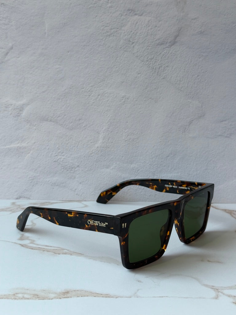 Off White Lawton Sunglasses in Havana Brown