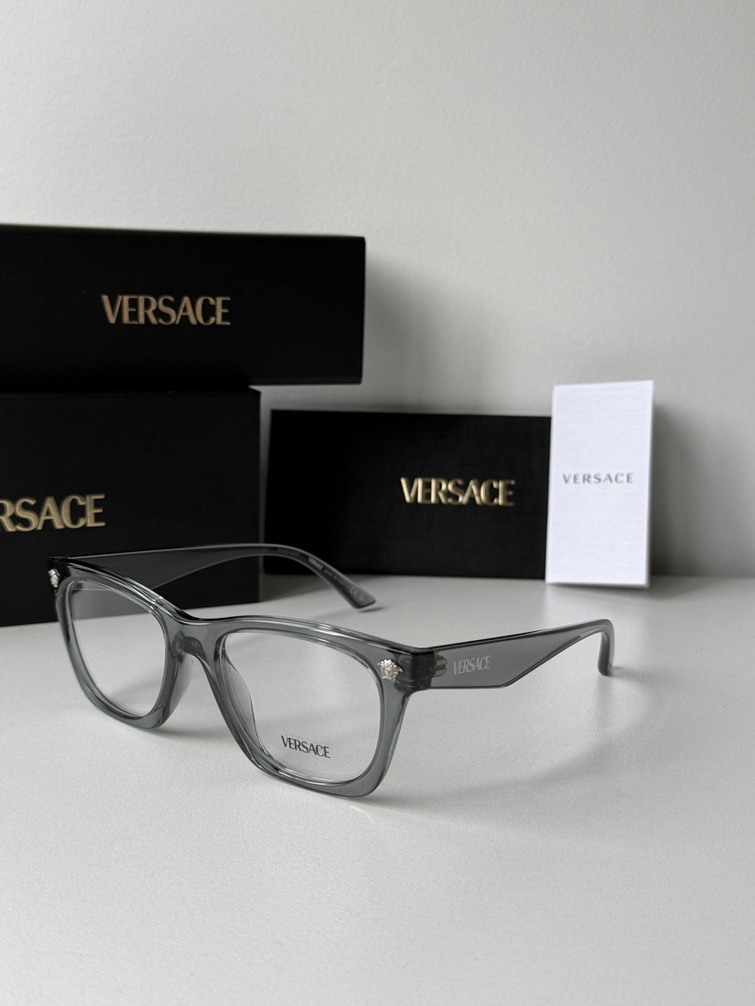 Versace VE3363U Eyeglass Frames in Grey Transparent