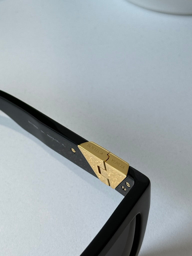 Bottega Veneta BV1198SA Square Black Sunglasses