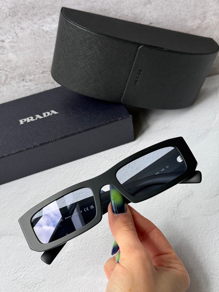 Prada PR D09SD Sunglasses in Black Blue