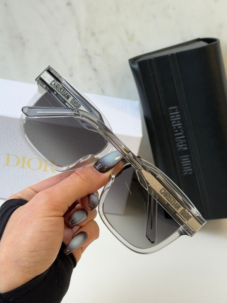 Dior Signature S7F Sunglasses in Transparent Grey