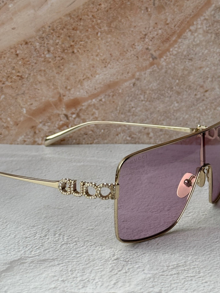 Gafas de sol extragrandes Gucci GG0817S con lentes grises 