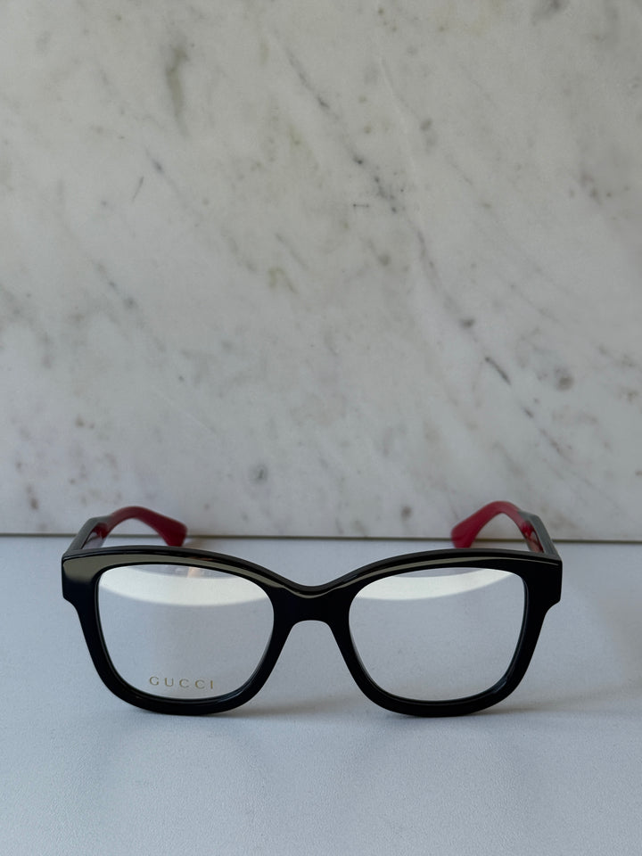 Gucci GG1863O Square Frames in Black Striped Temple