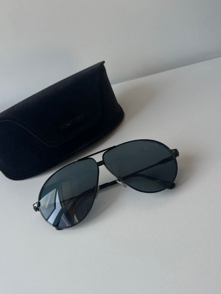 Tom Ford Jet FT0734-H Black Aviator Sunglasses