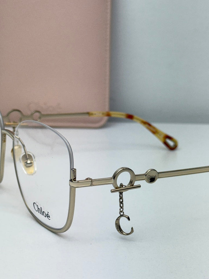Gafas de sol Chloe CE144S Romie Aviator en níquel oscuro y cobre espejado