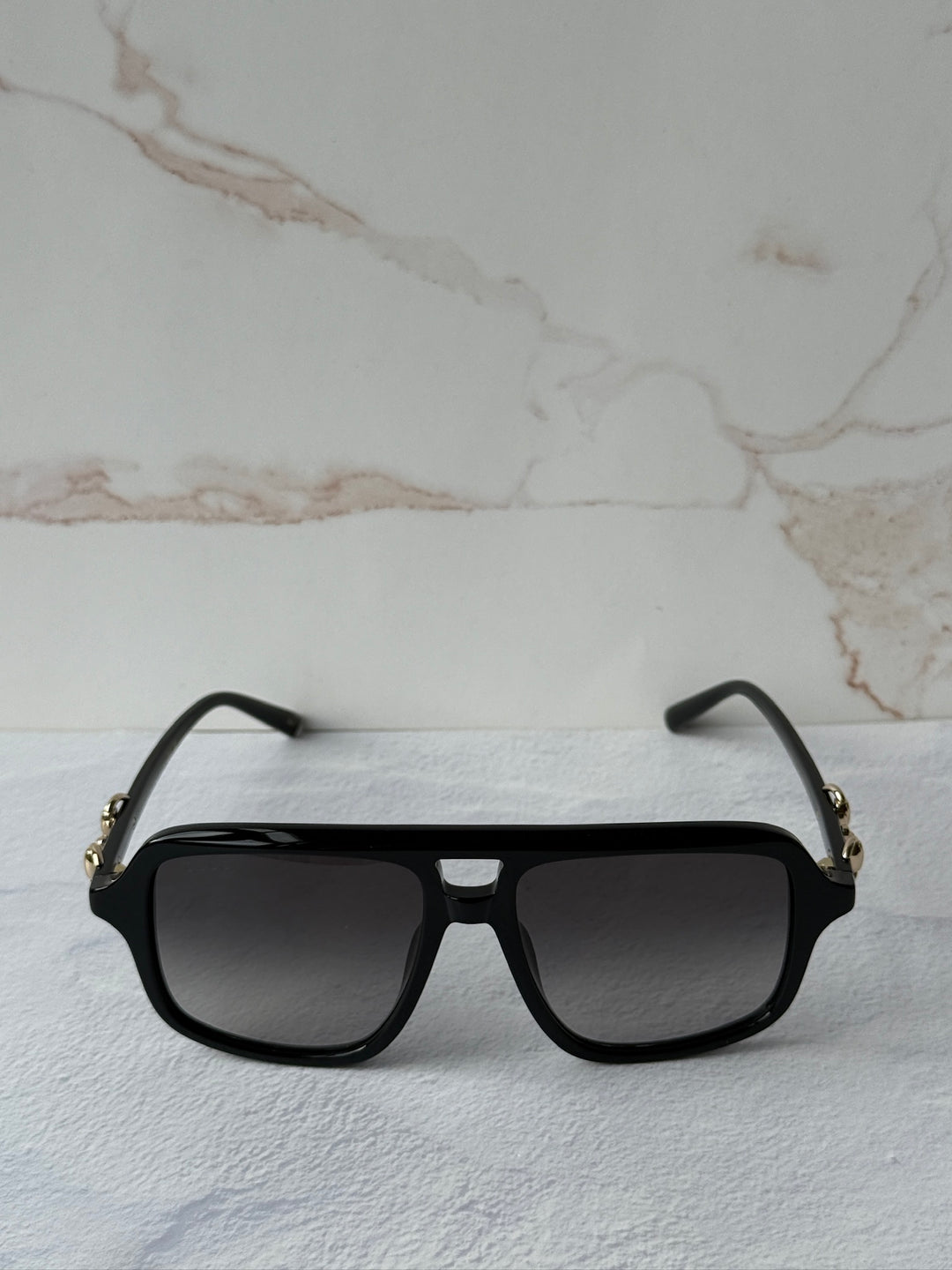 Gucci GG2052S Black Horsebit Aviator Sunglasses