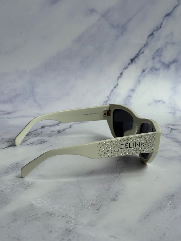 Celine CL4278US Animation White Crystal Sunglasses