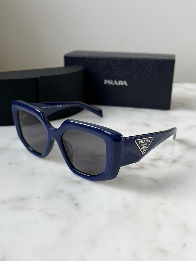 Prada PR14ZSF Sunglasses in Blue Marble Polarized