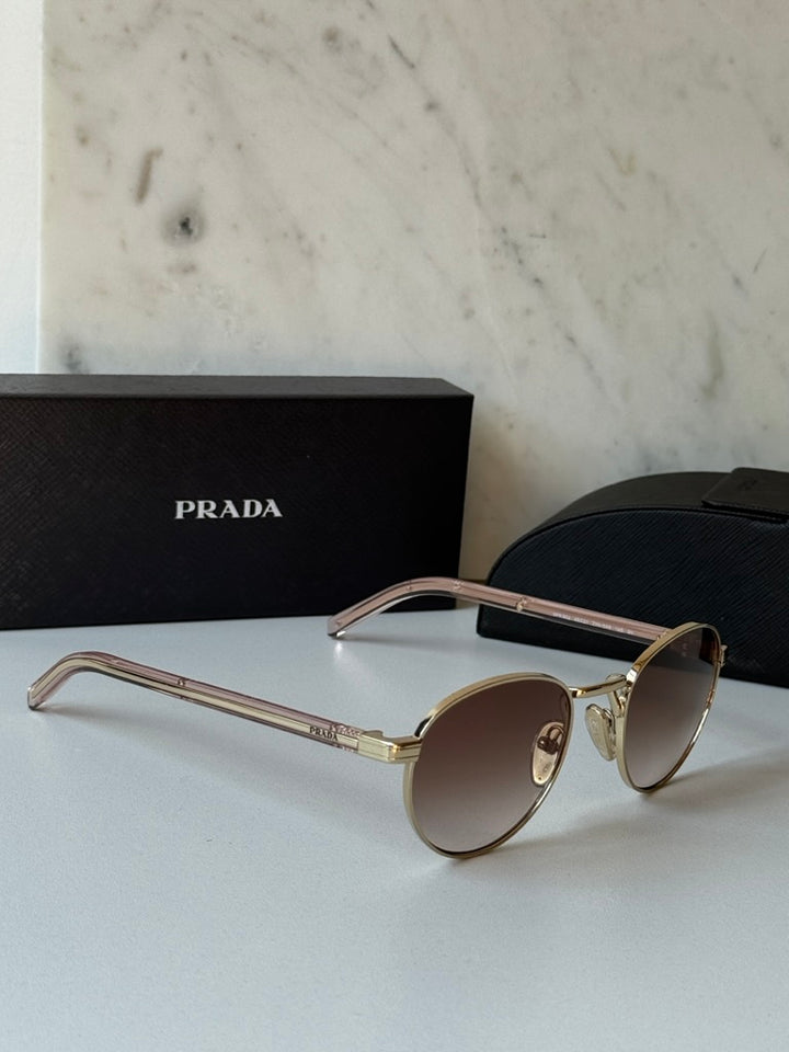 Prada PR B52S Sunglasses in Gold Brown Gradient