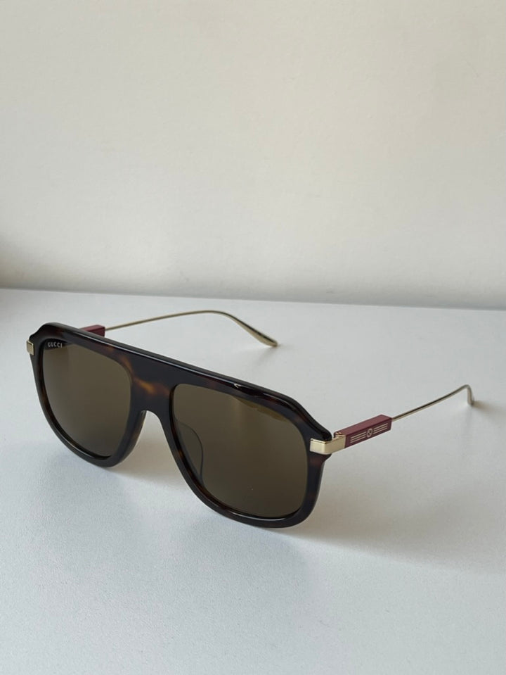 Gucci GG1309S Brown Aviator Sunglasses