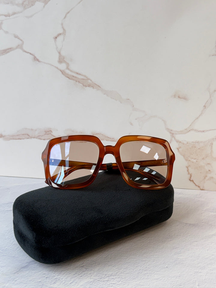 Gucci GG1318S Photochromic Square Sunglasses in Brown