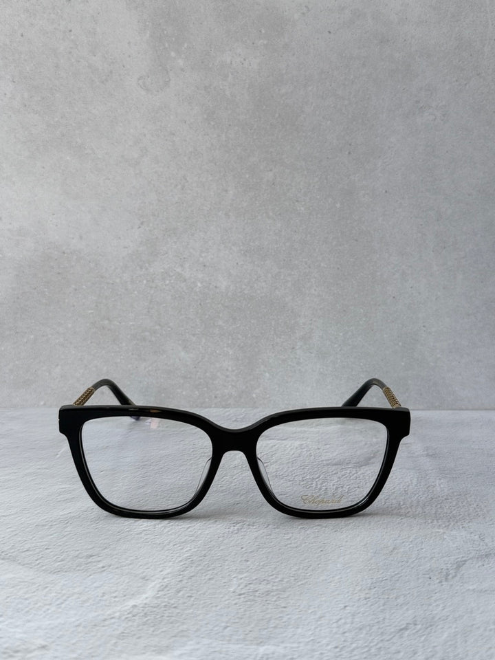 Chopard VCH333W Black Square Eyeglasses Frames