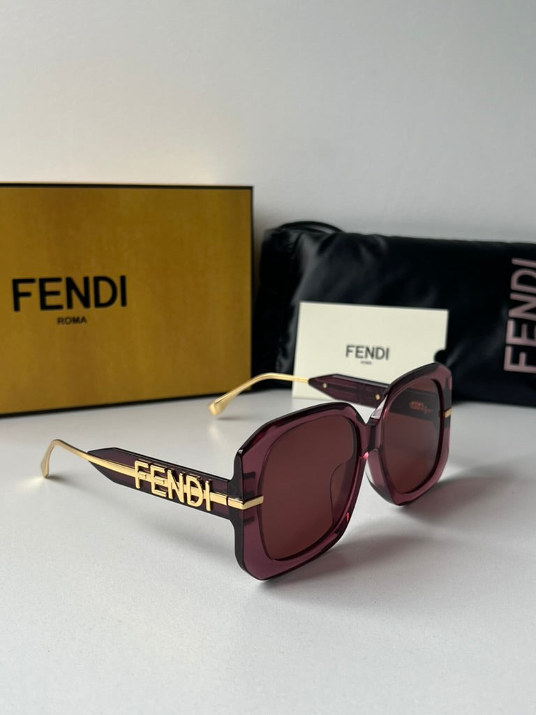 Fendi FE40065F Fendigraphy Burgundy Sunglasses