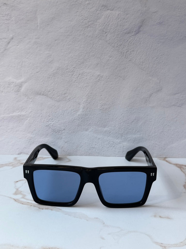 Off White Lawton Sunglasses in Black Blue Tint