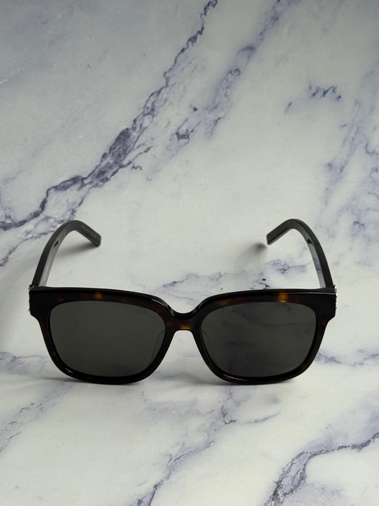 Saint Laurent SLM40/FN Square Sunglasses in Havana Brown