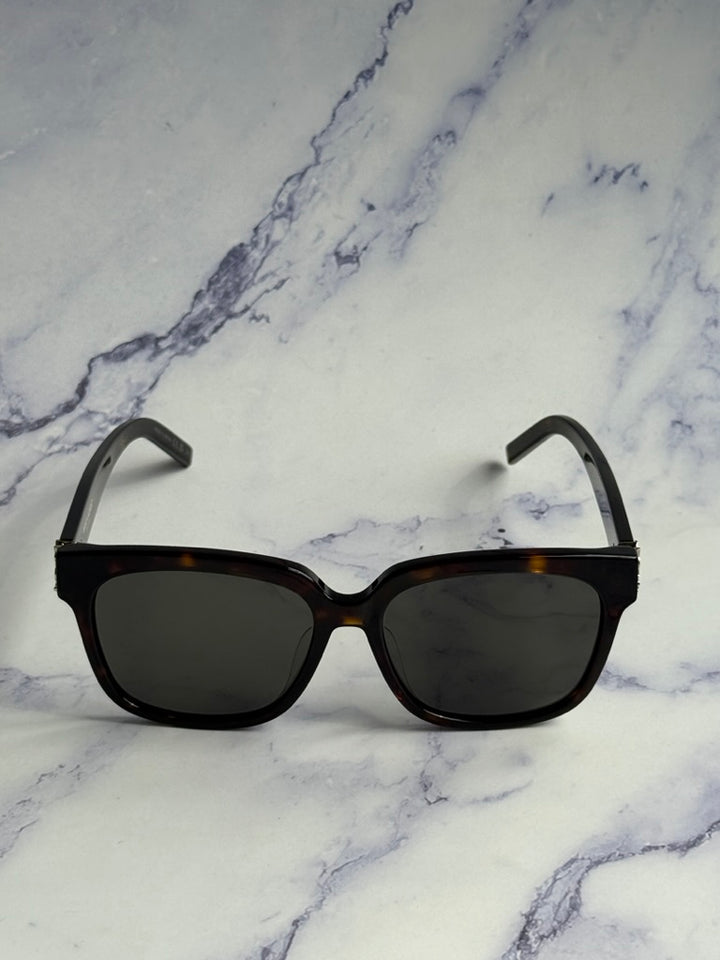 Saint Laurent SLM40/FN Square Sunglasses in Havana Brown