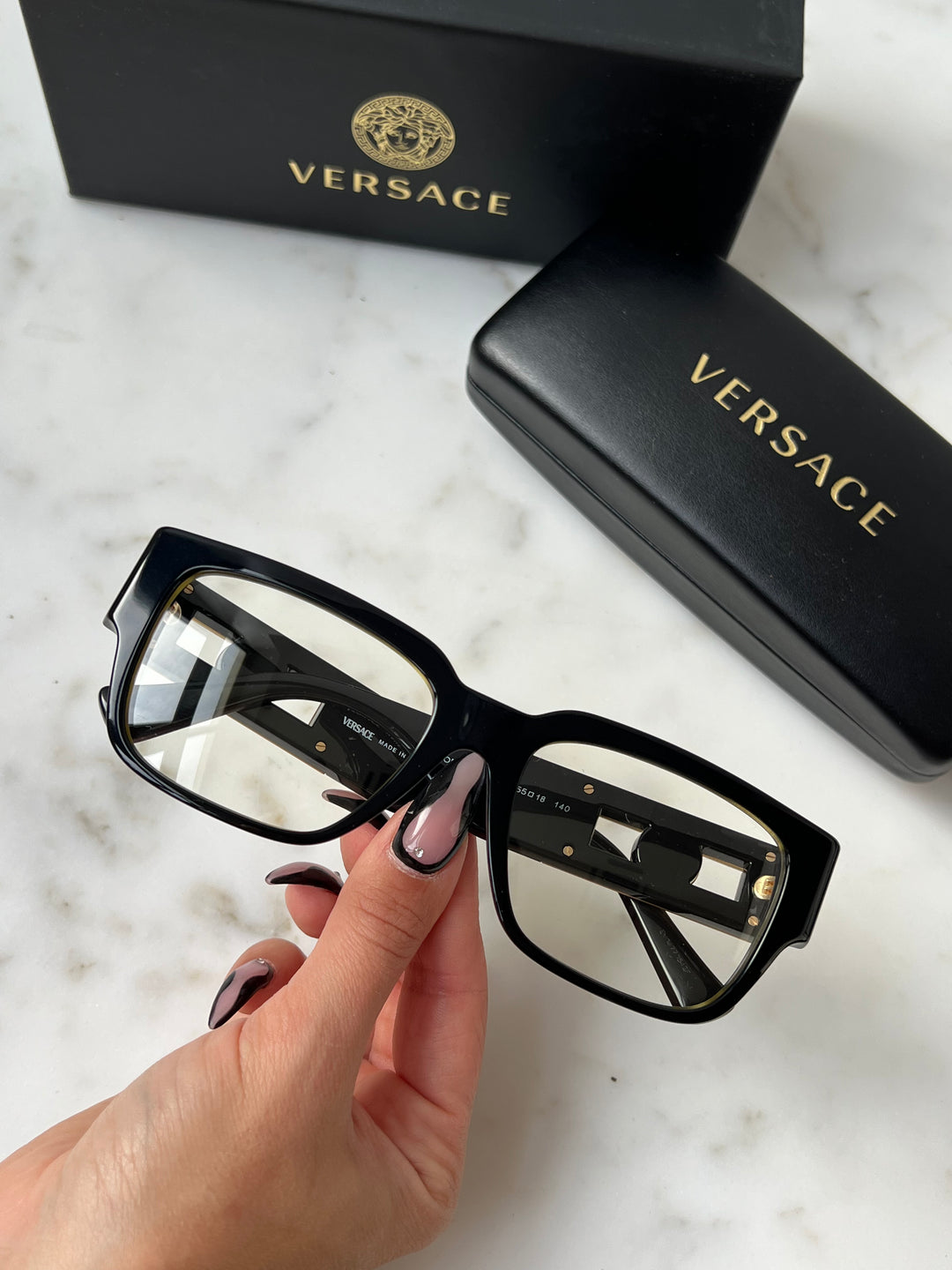 Versace VE3350 Black Thick Rim Unisex Frames