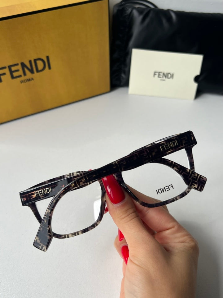 Fendi FE50055I Rectangular Frames in Monogram Logo